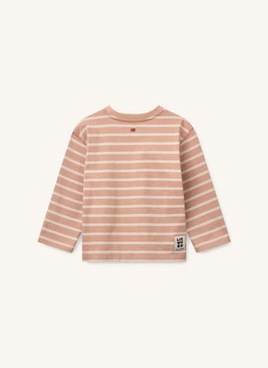 Liewood - Tyler Gestreifter Bio-Baumwoll-T-Shirt | Verwaschenes Rosa