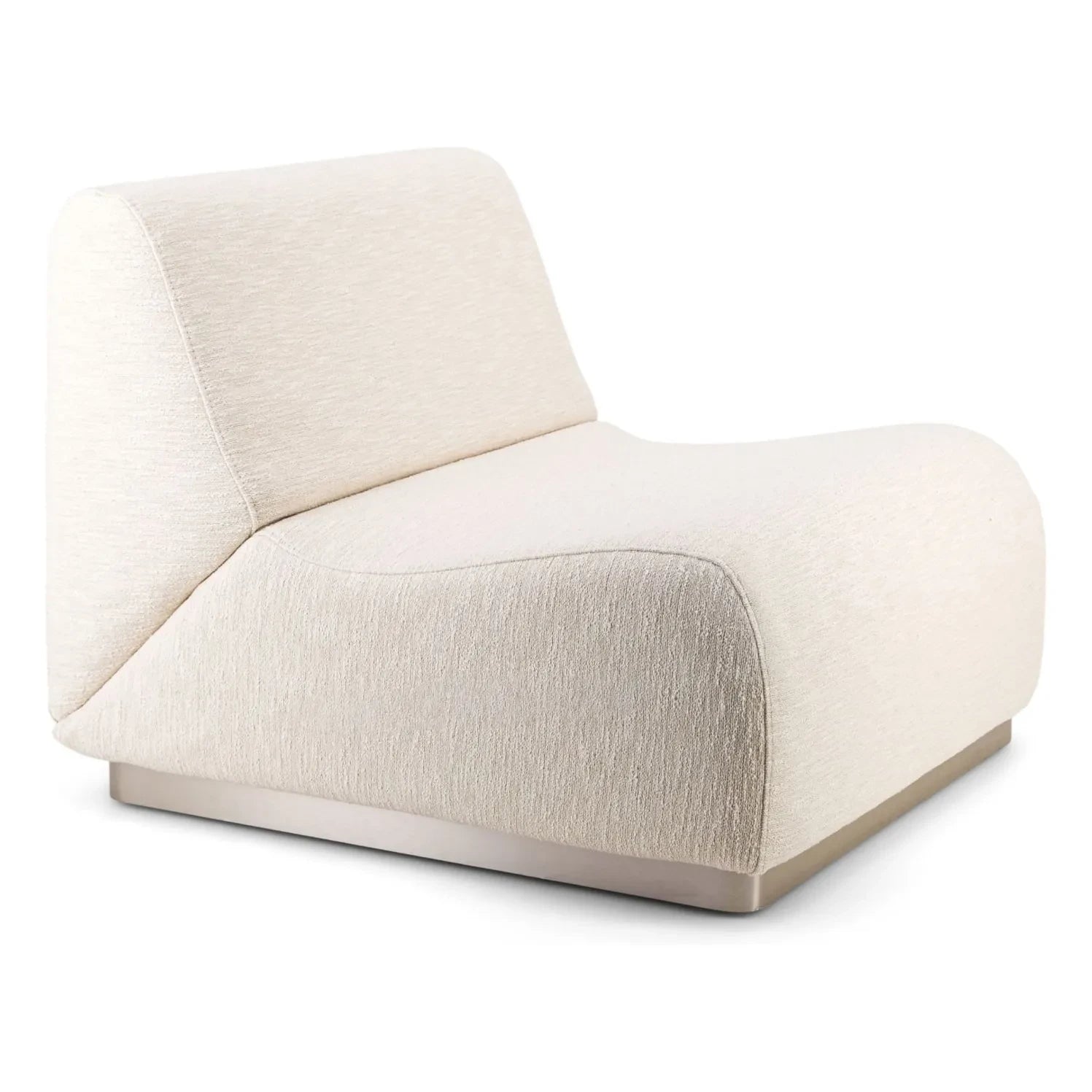 The Socialite Family - Modulares Rotondo-Kaminsofa aus Webstoff | Creme