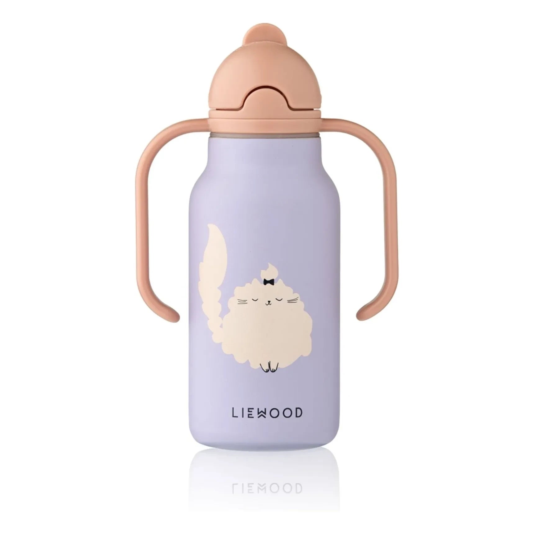 Liewood - Kimmie Paslanmaz Çelik Su Şişesi - 250 ml | Cat/Warm lilac