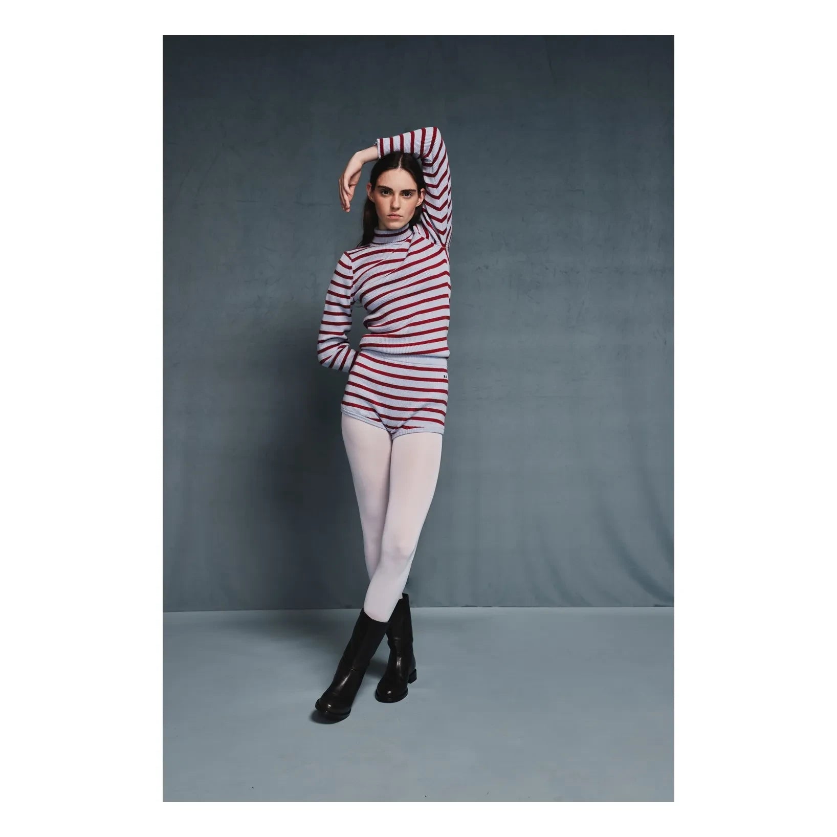Bobo Choses – Gestreifter Pullover aus Bio-Baumwolle und Merinowolle | Hellblau