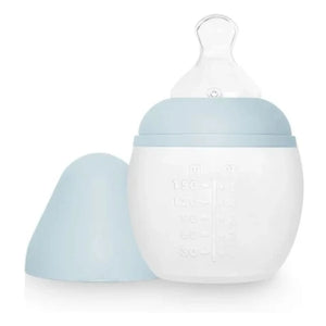 Elhée - Medizinische Silikonflasche mit physiologischem Sauger | Hellblau