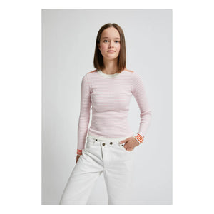 Indee - Vesuvio Gestreifter Pullover | Rosa