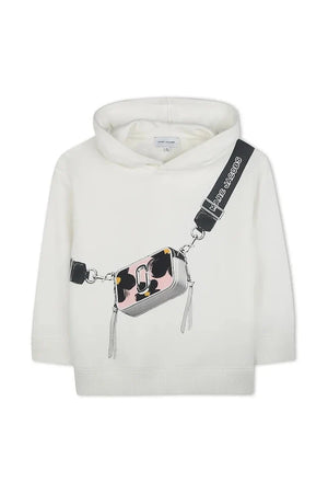 Çocuklar için pamuklu kapüşonlu MARC JACOBS sweatshirt