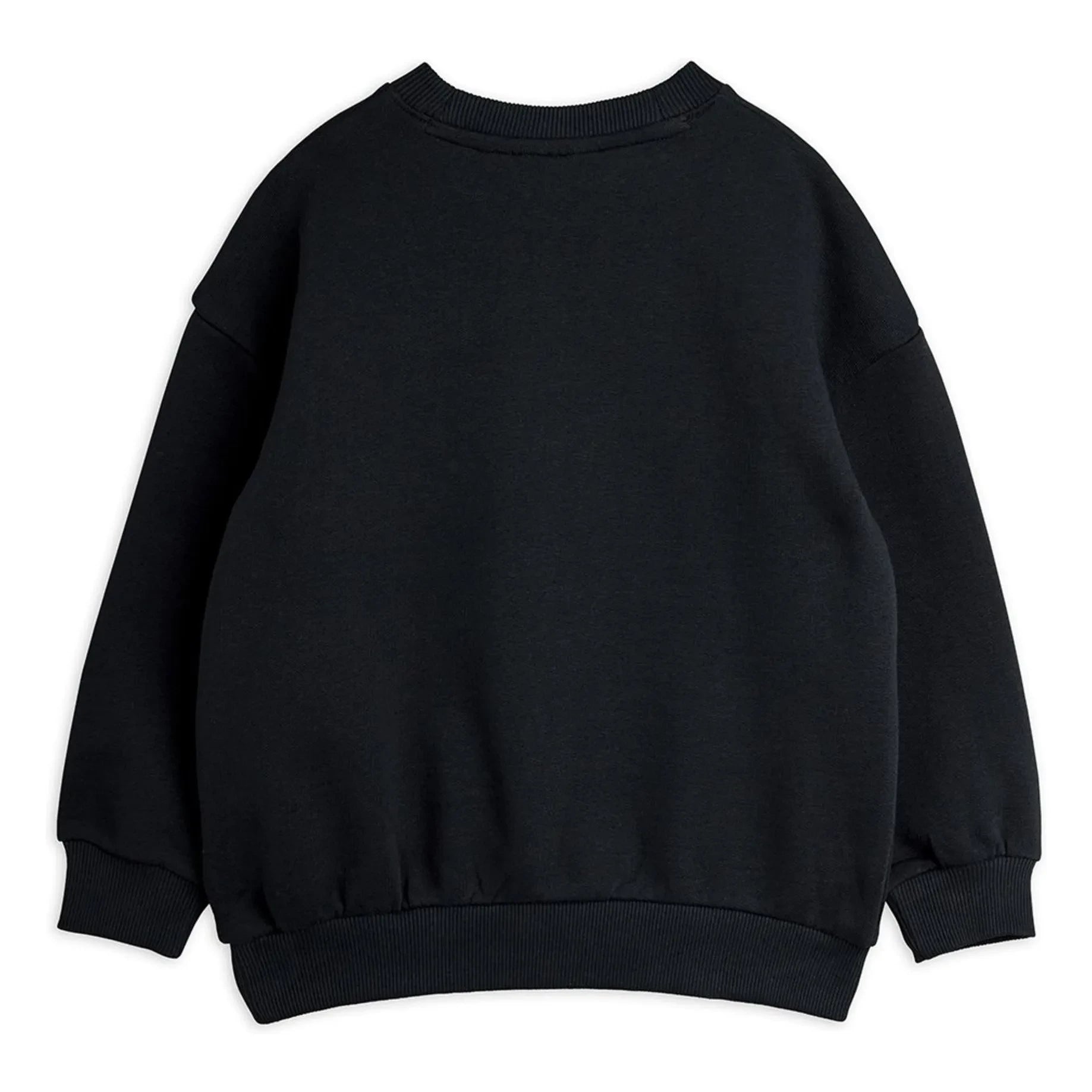 Mini Rodini - Bio-Baumwoll-Sweatshirt mit Alien-Streifen | Schwarz