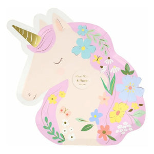 Meri Meri - Große Wiese Einhorn-Teller - 8er Set