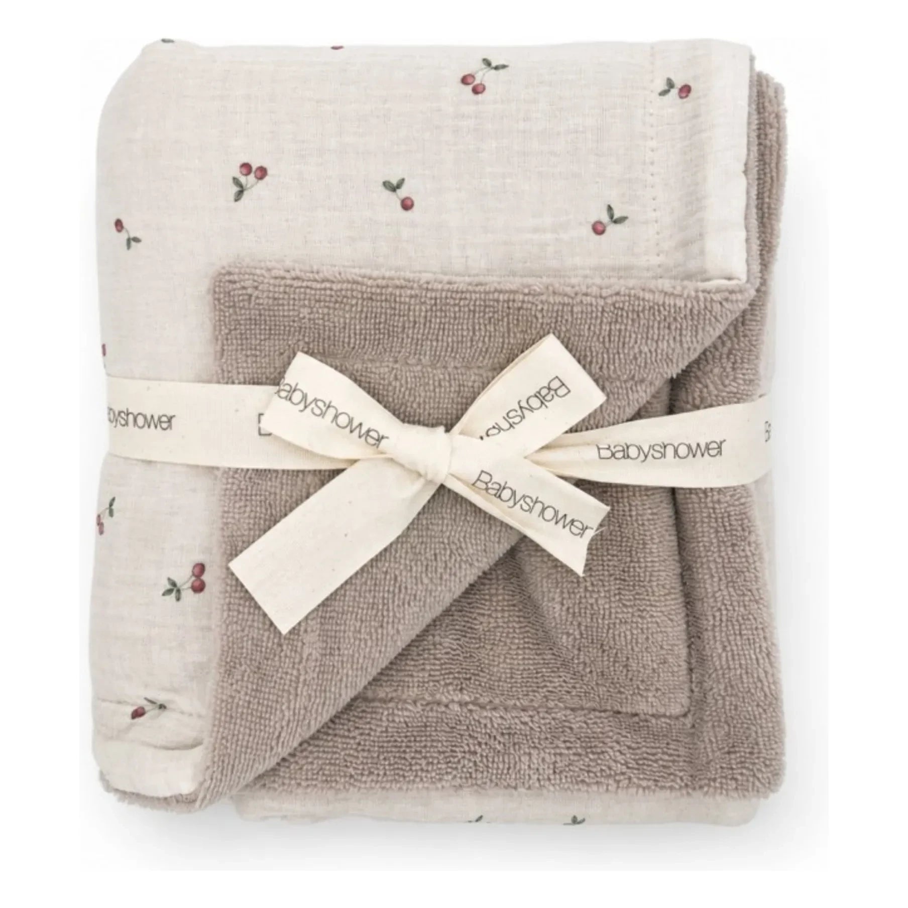 Babyshower - Kirschmuster Bettwäsche | Elfenbein