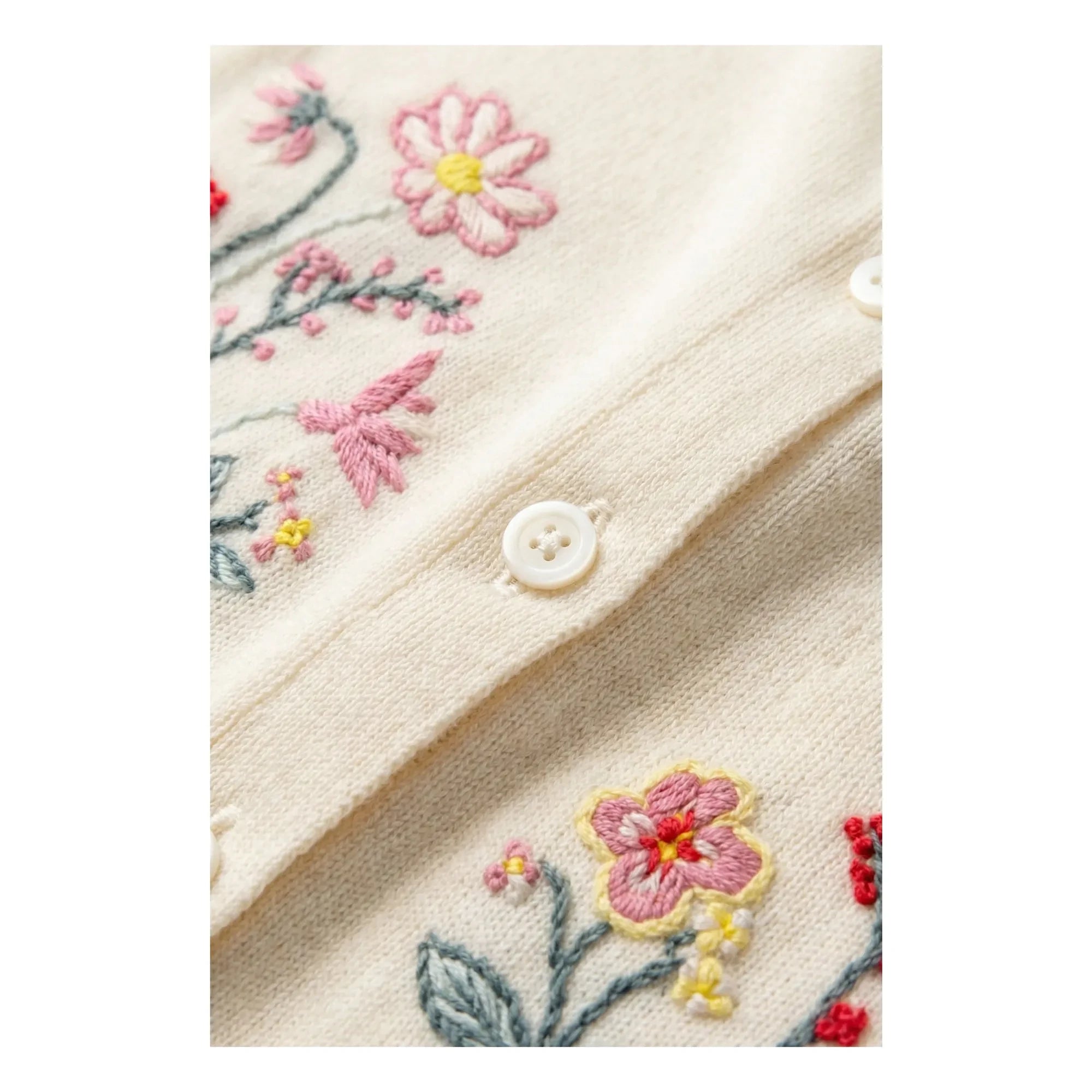Bonpoint - Lucila Weste aus Bio-Baumwolle mit Blumenstickerei | Weiß