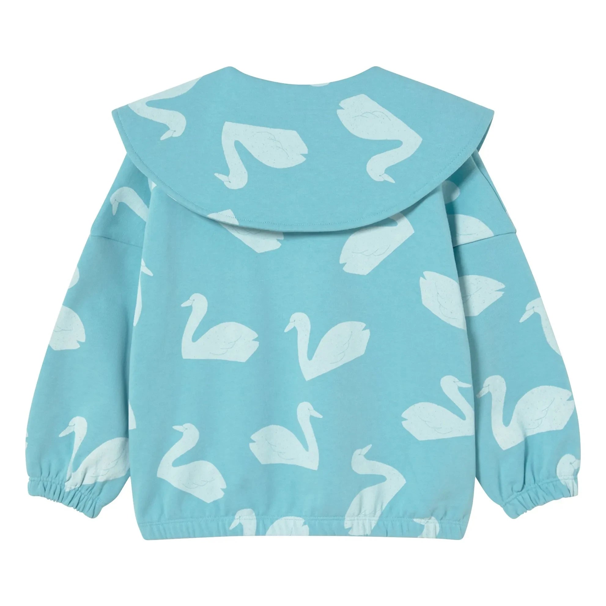 Tinycottons – Sweatshirt mit Knopfleiste Schwäne | Hellblau