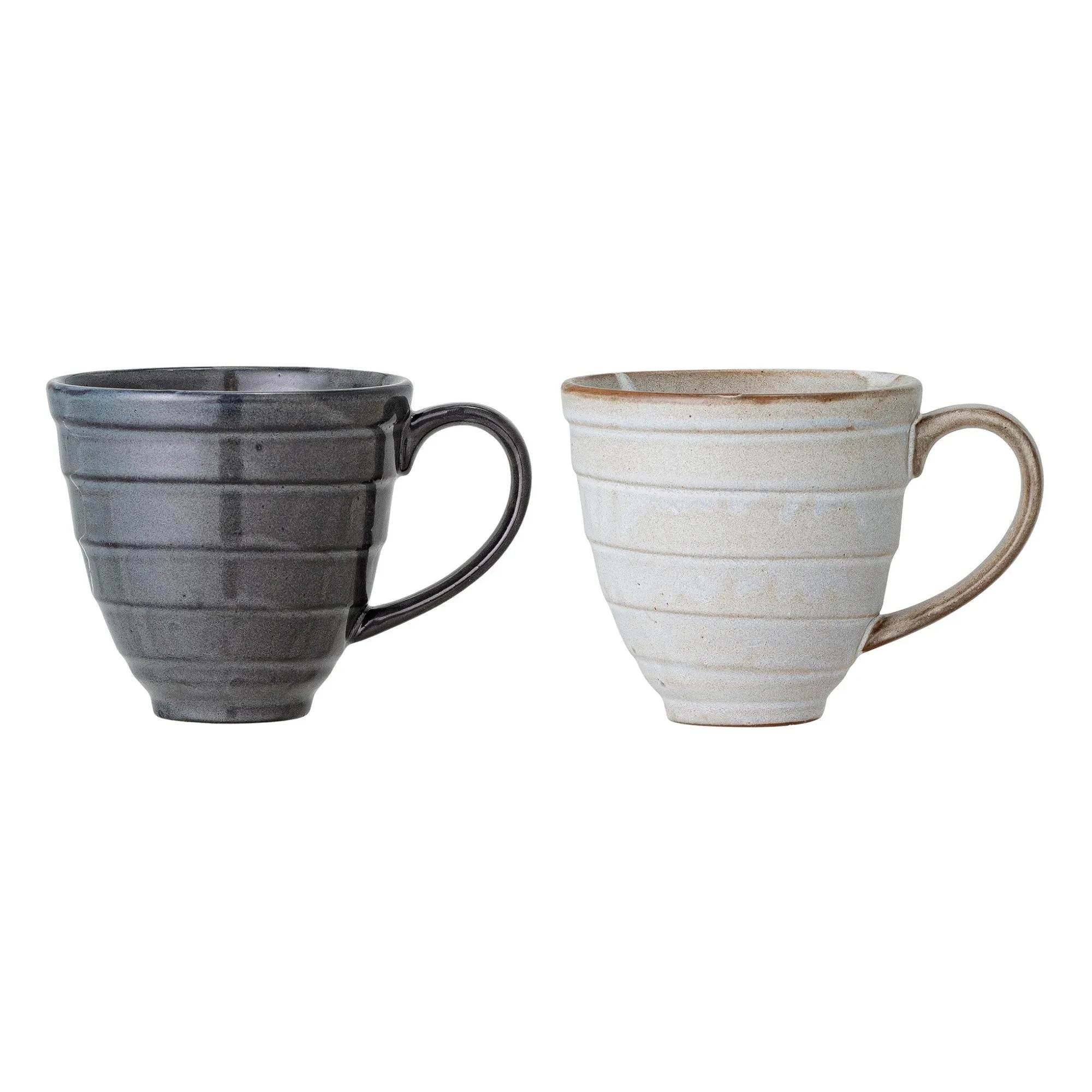 Bloomingville – Masame Steingutbecher – 2er-Set | Weiß