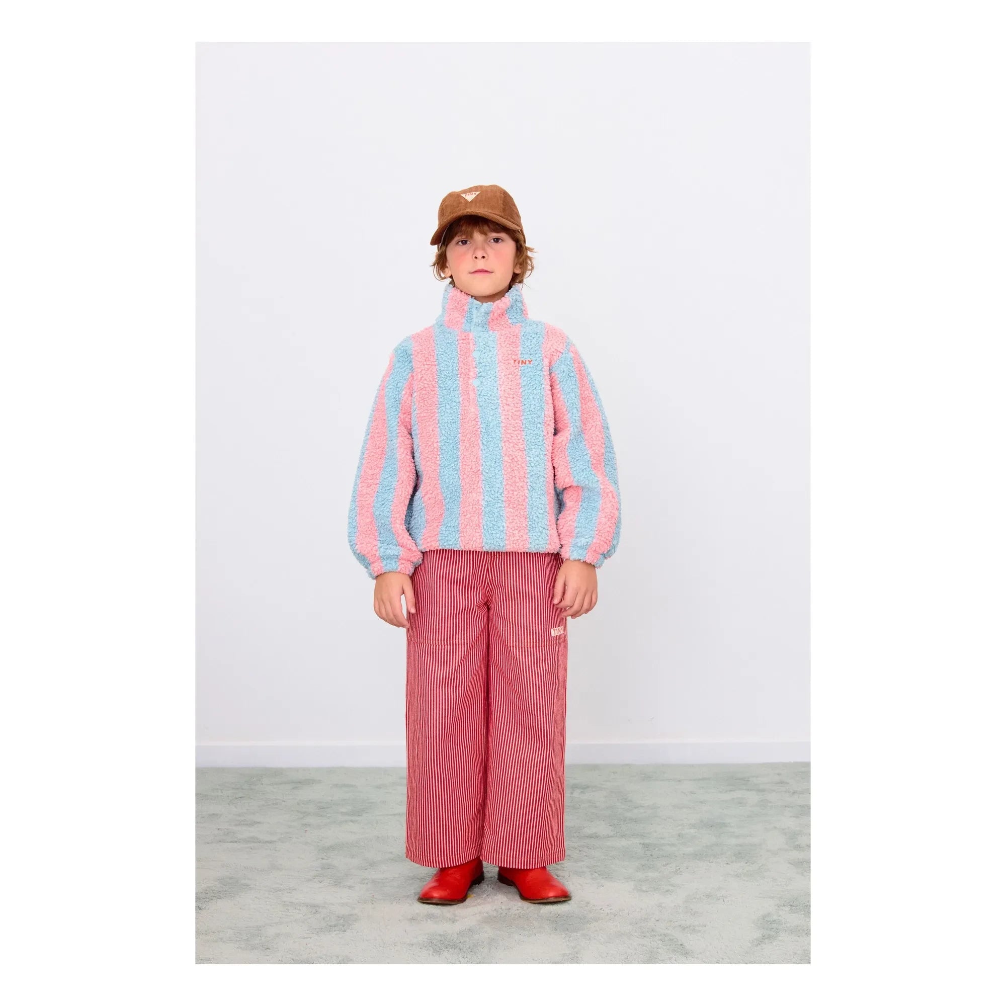Tinycottons - Çizgili Sherpa Sweatshirt | Pembe