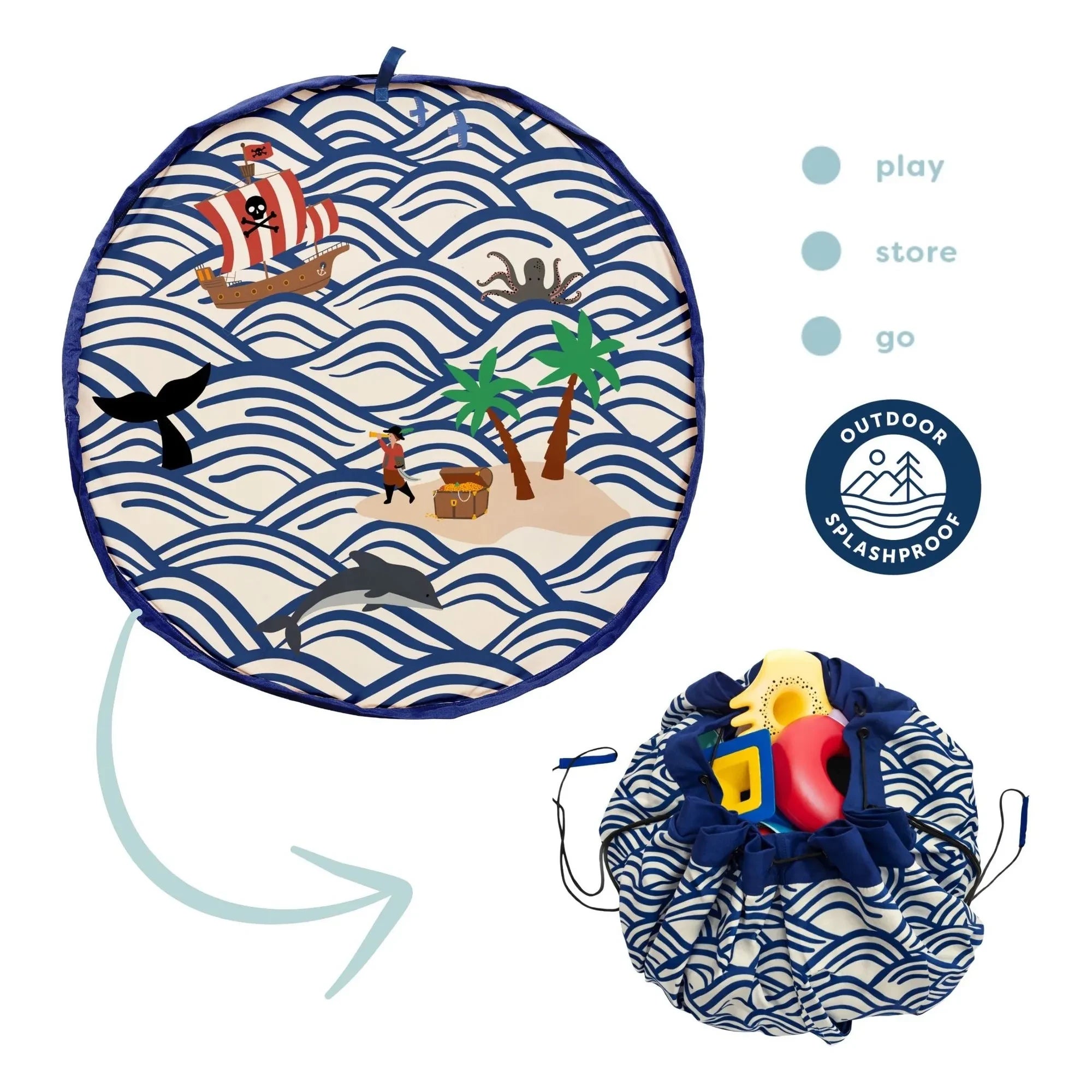 Play and Go - Noomad Outdoor Tasche / Matte - Pirat | Blau