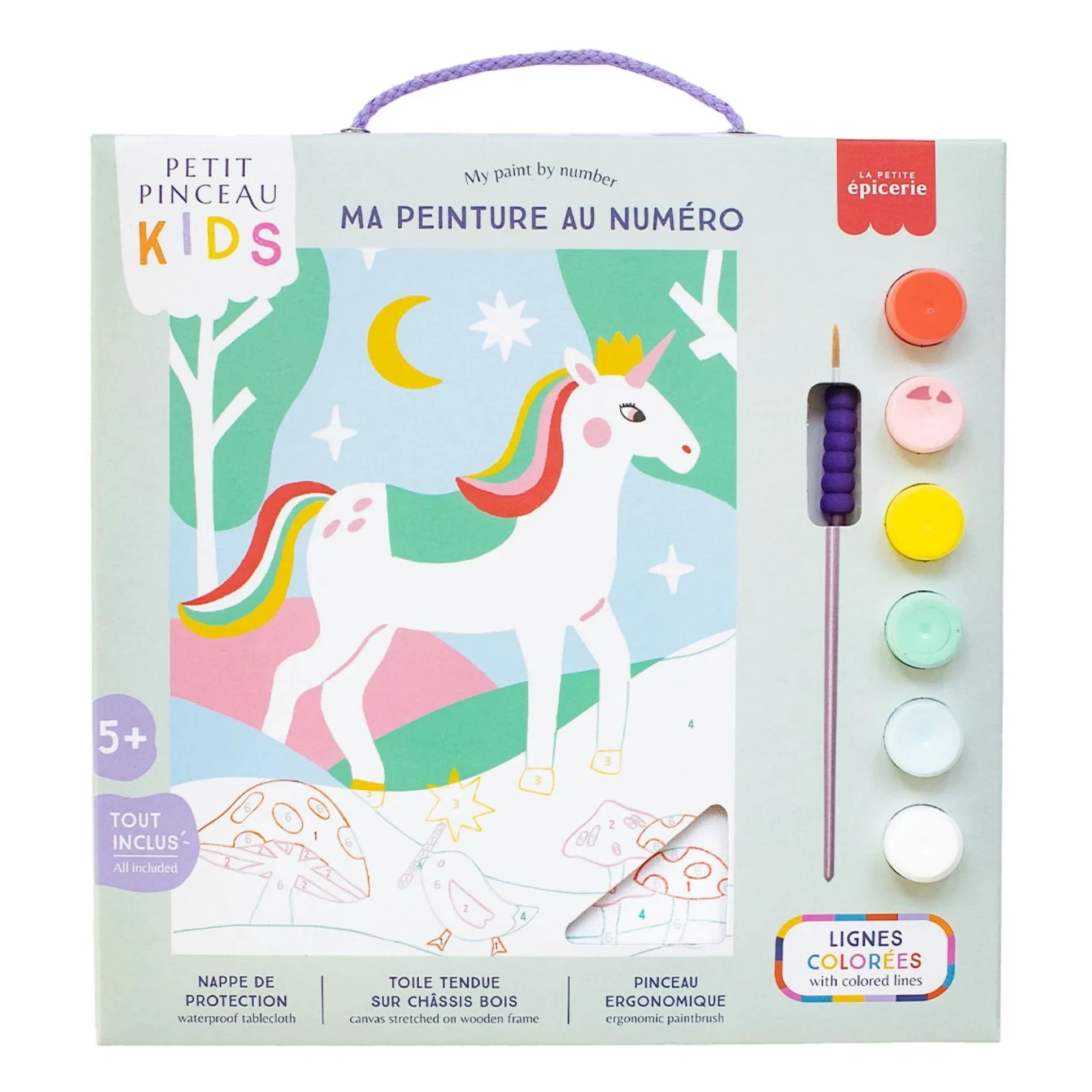 La Petite Épicerie - Malen nach Zahlen für Kinder - Einhorn und Piou