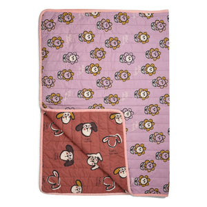 Studio Loco - Gesteppte Decke mit Hunde-/Blumenmuster