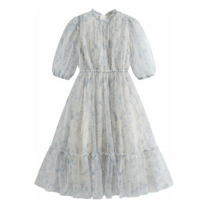 C'era Una Volta - Donna Fleurie Kleid | Graublau