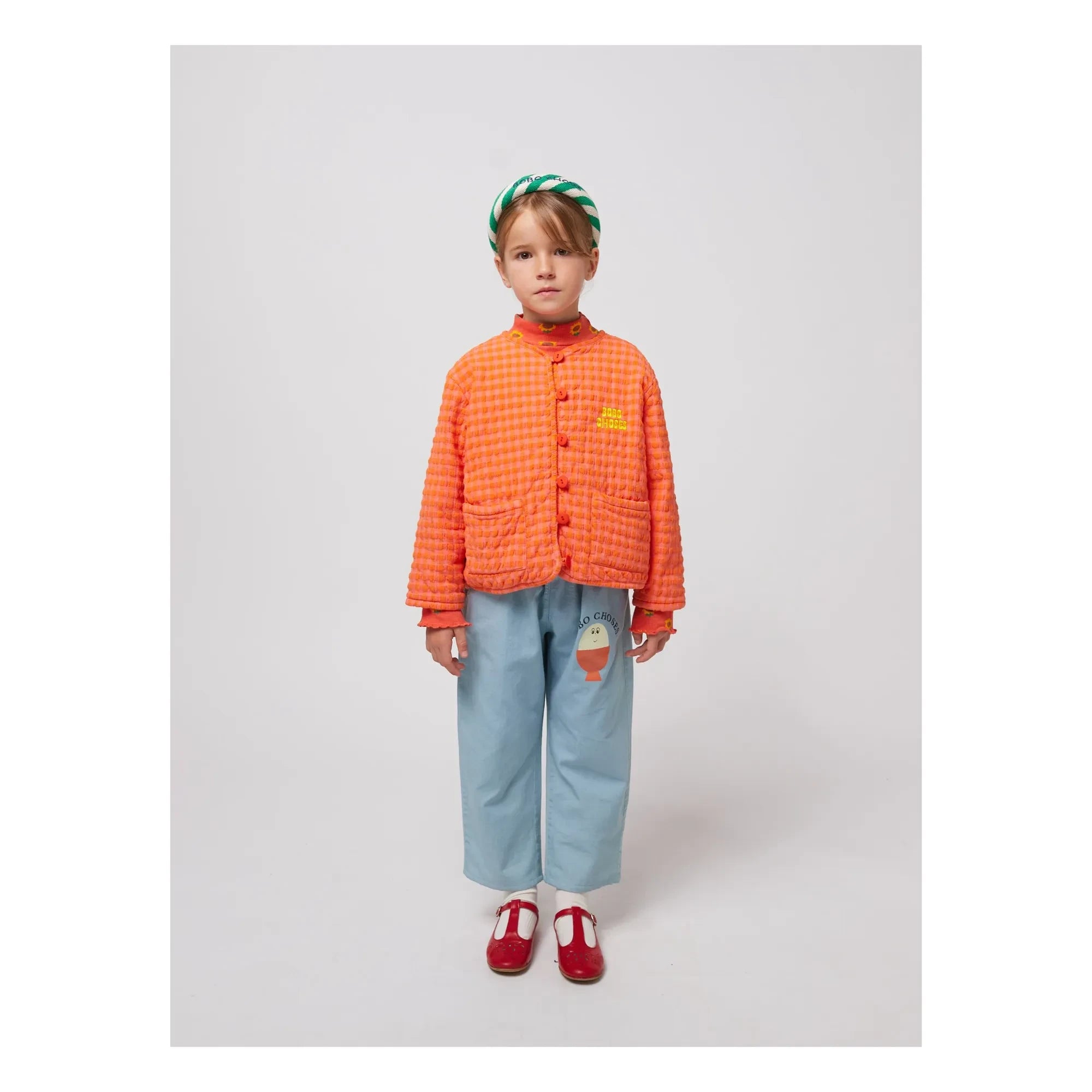 Bobo Choses - Gingham-Jacke | Koralle