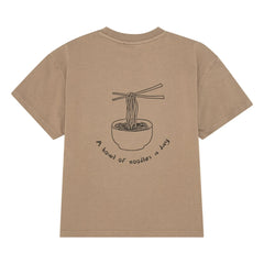 brunobruno nation - Nanna Nouilles Bio-Baumwoll-T-Shirt | Braun