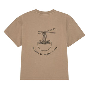 brunobruno nation - Nanna Nouilles Bio-Baumwoll-T-Shirt | Braun