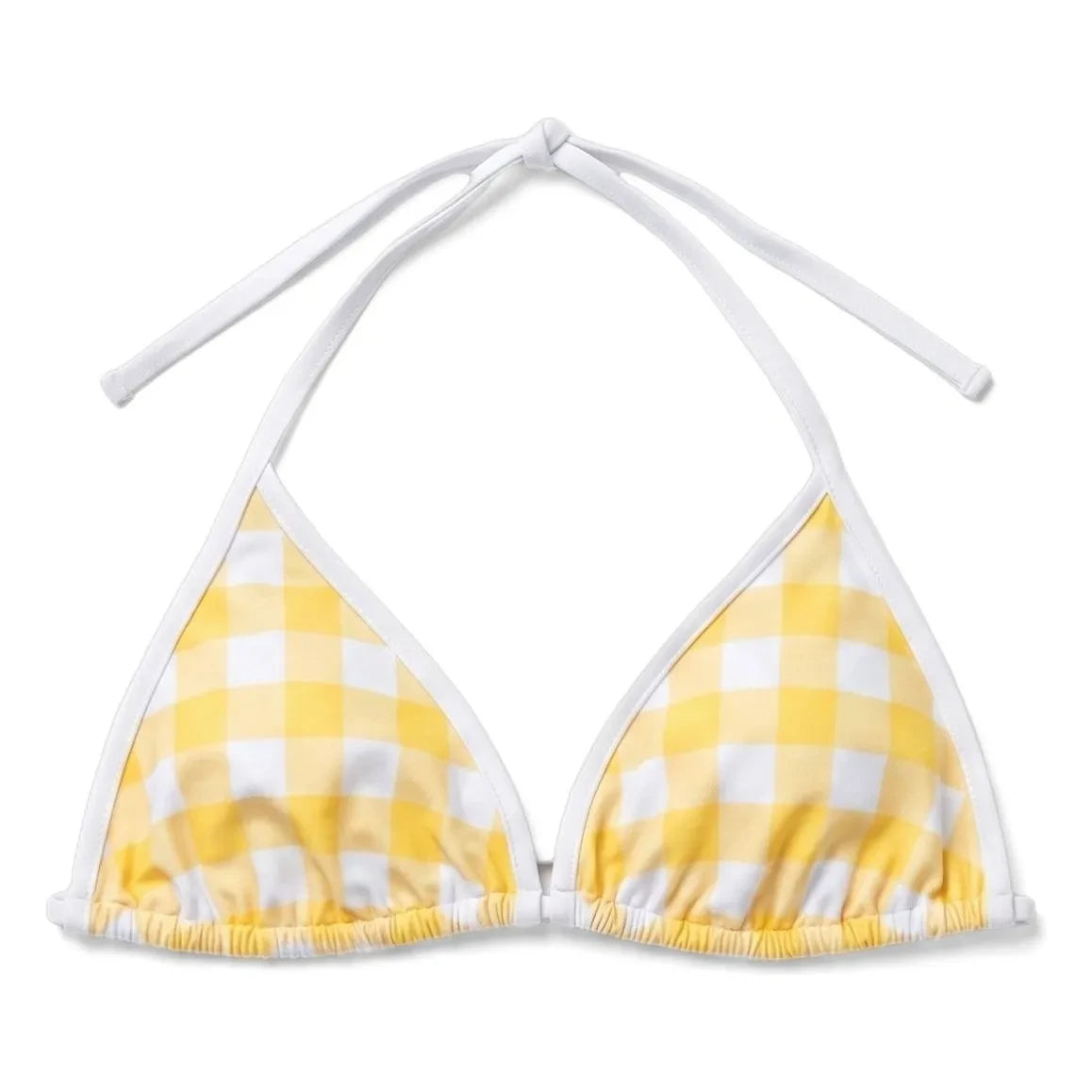 Smallable Woman – Elsa kariertes Bikini-Oberteil | Gelb