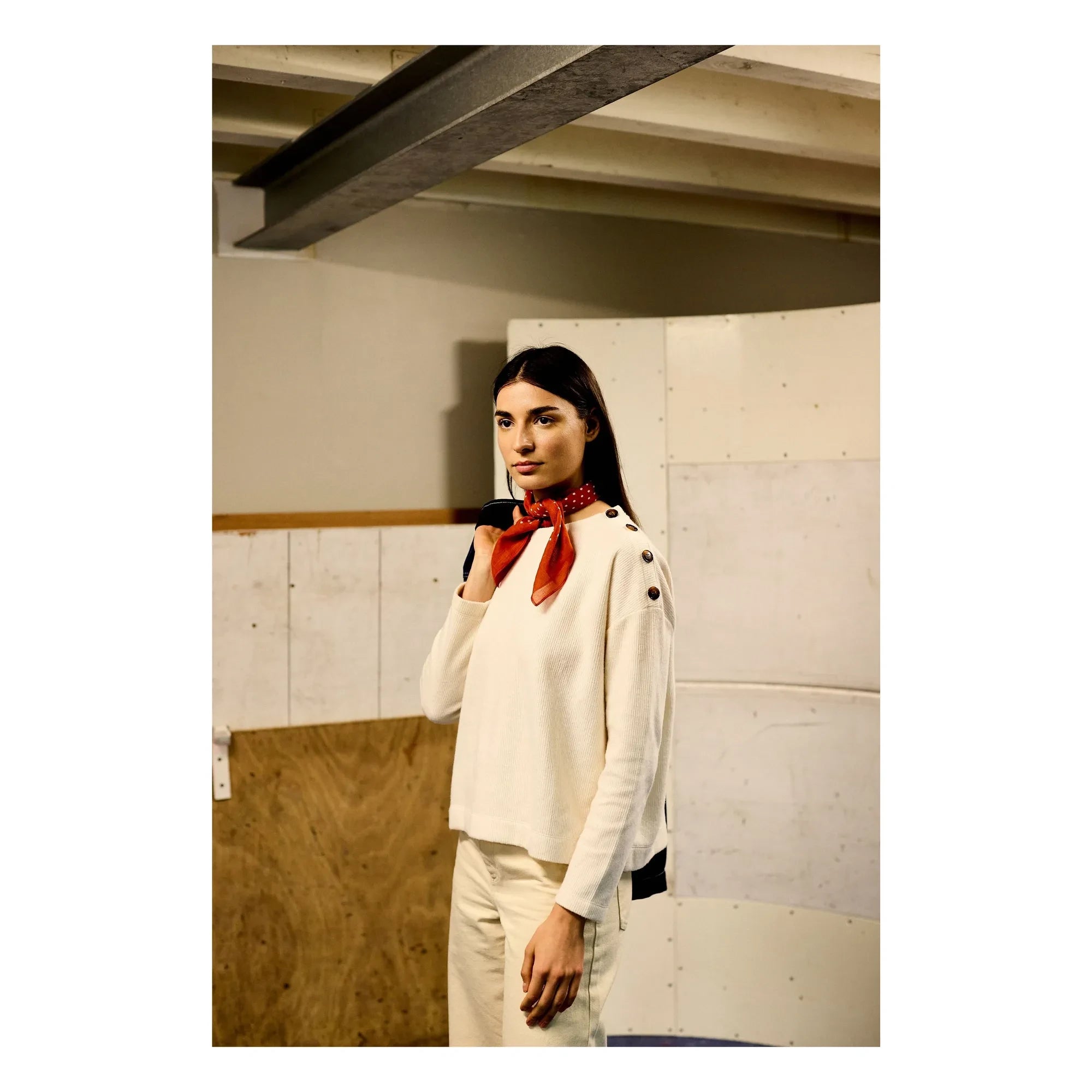 a.p - Guilmette Geripptes Organic Cotton Sweatshirt | Ecru