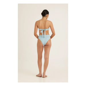 Peony - Vichy Bustier-Badeoberteil | Blau