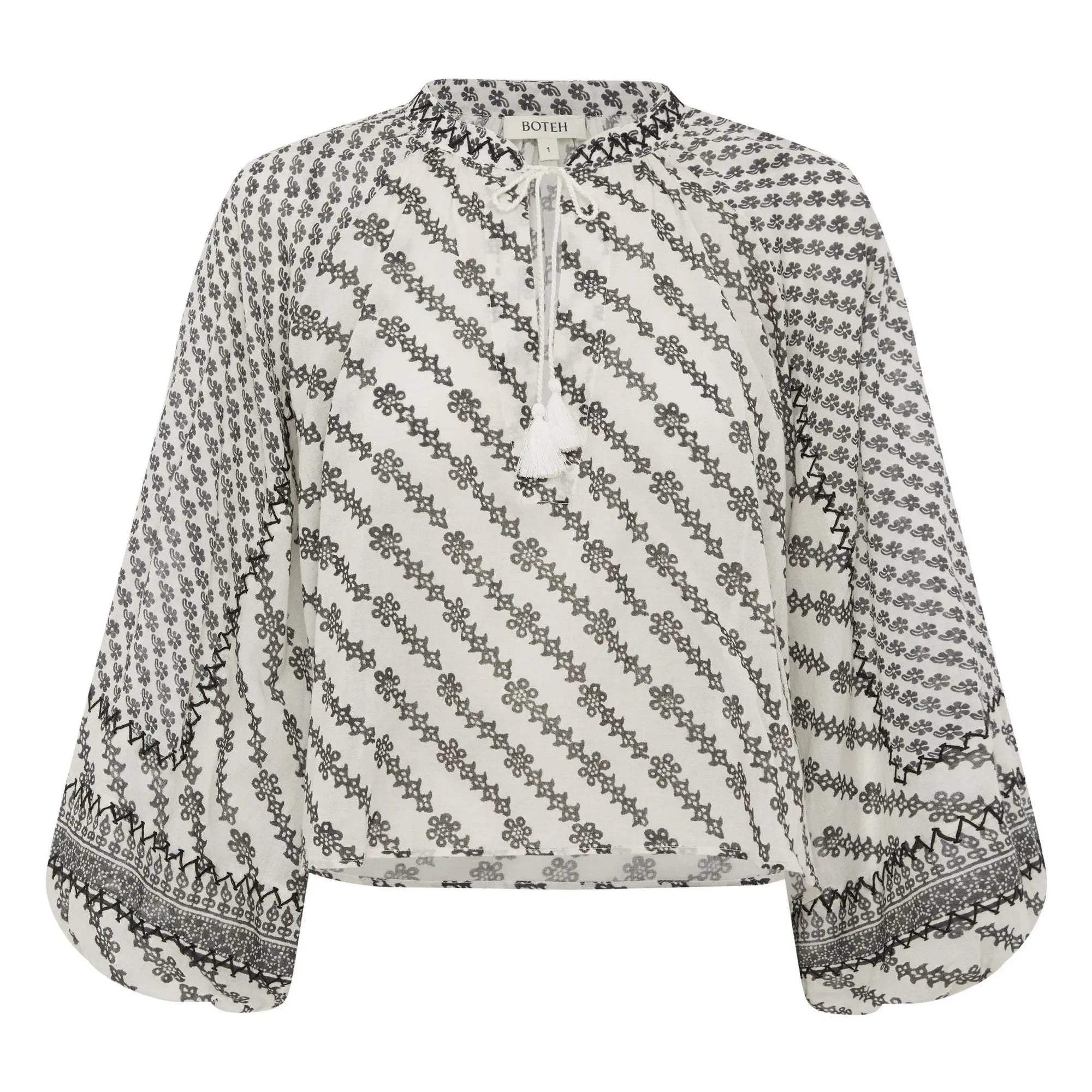 Boteh - Levante Bluse | Grau