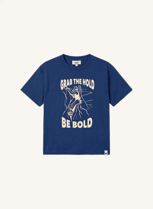 Hundred Pieces - Finn Climb Bio-Baumwoll-T-Shirt | Grau Blau