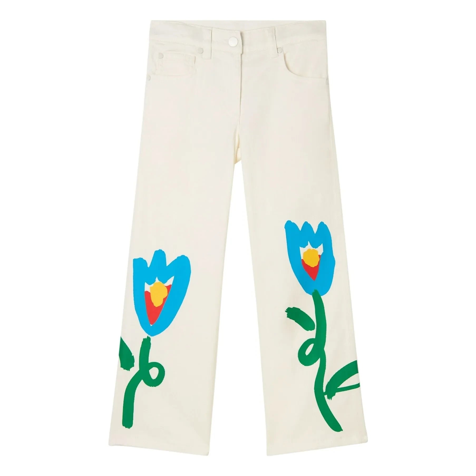 Stella McCartney Kids - Jean Fleurs | Elfenbein