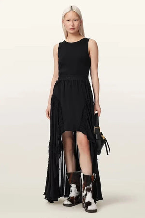 AllSaints asimetrik viskon etek DORINA