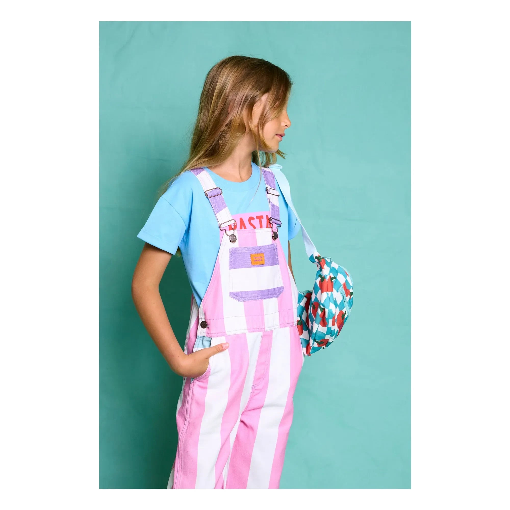 Favorite People - Amore Gestreifter Overall | Pink