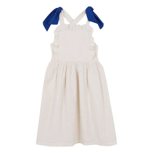 birinit - Plumetis Bio-Baumwoll-Midikleid | Ivory