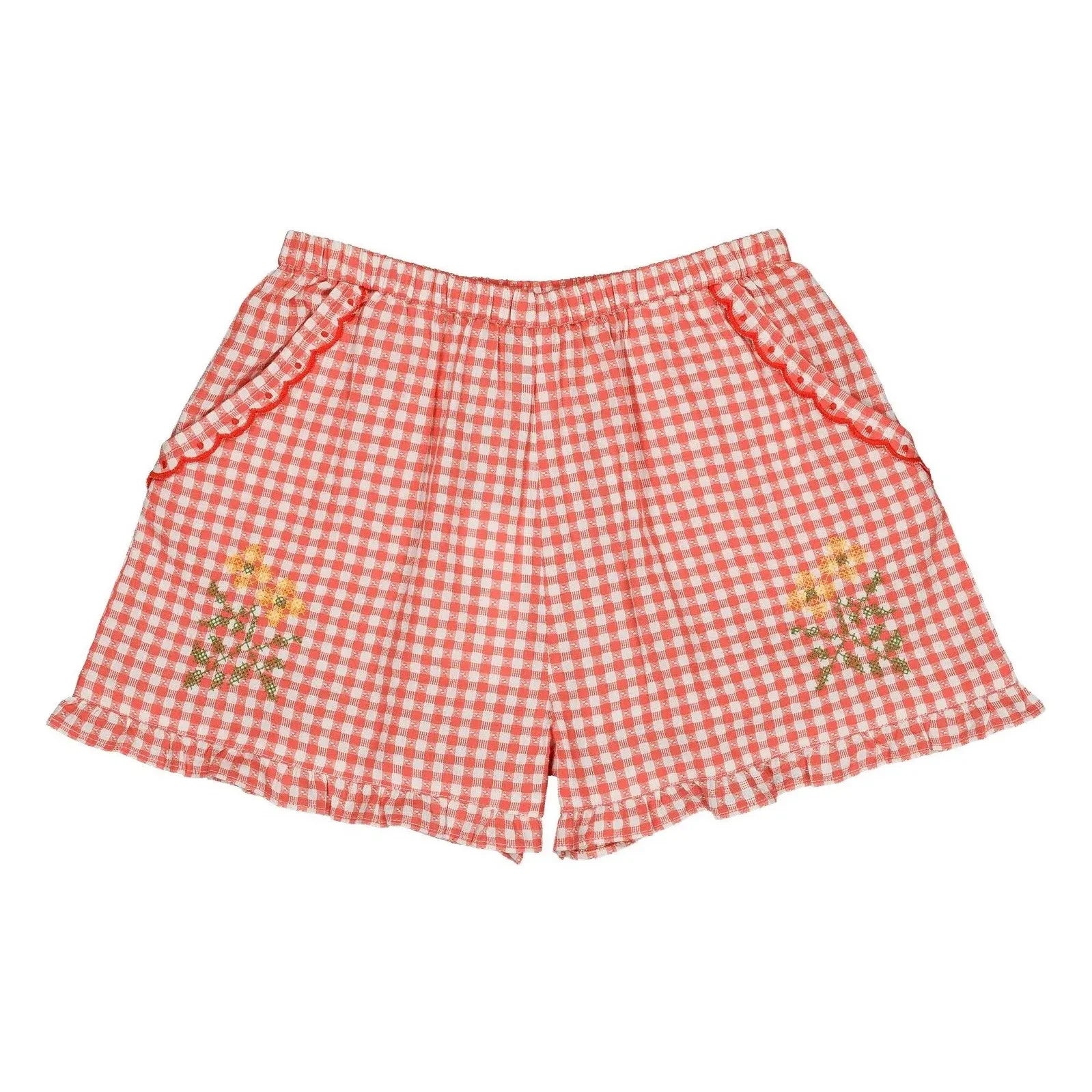 Hello Simone - Dina Vichy Shorts | Rot