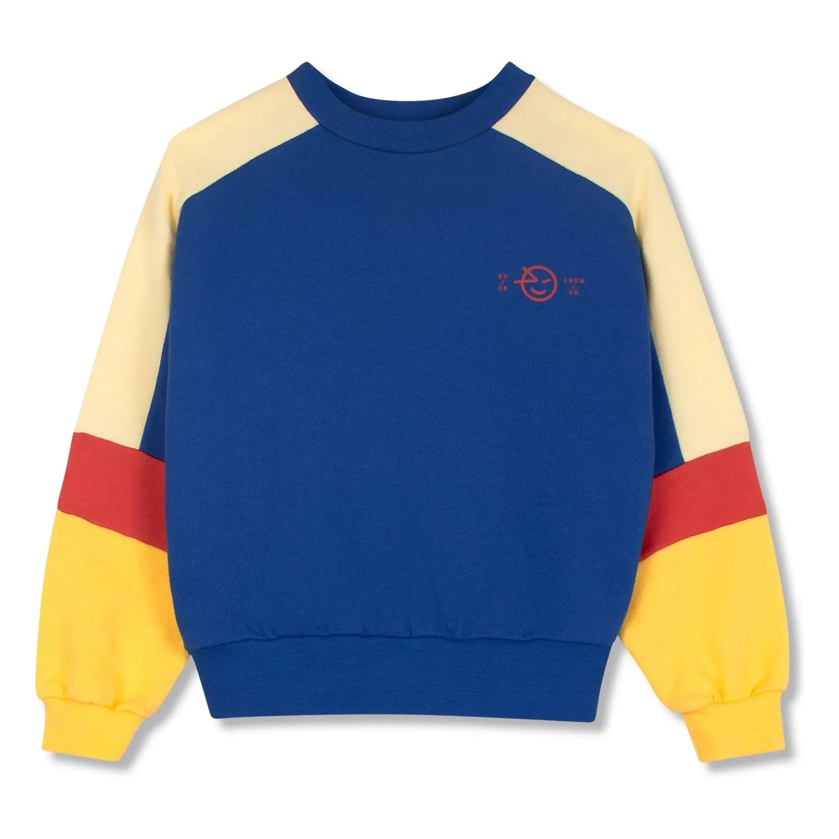Wynken - Sweatshirt aus Bio-Baumwolle mit Farbblockdesign | Dunkelblau