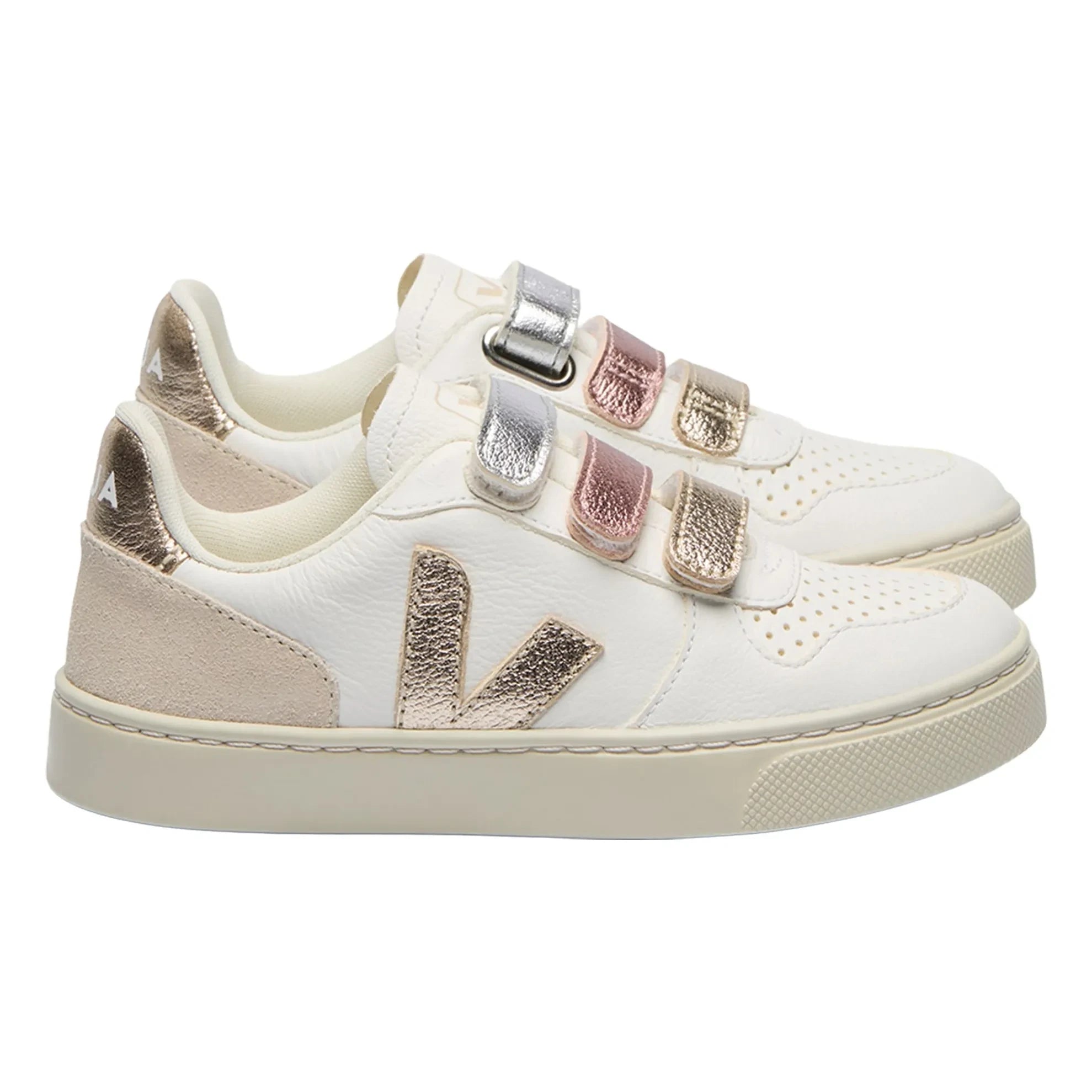 Veja - V-10 Leder Scratch Sneaker O.T. | Weiß