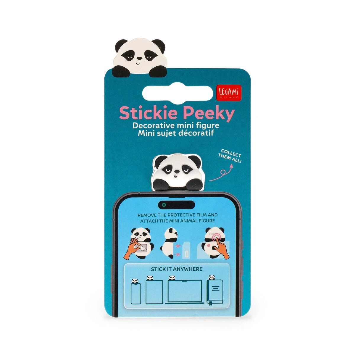 Legami - Dekorative Klebefigur - Stickie Peeky - Panda