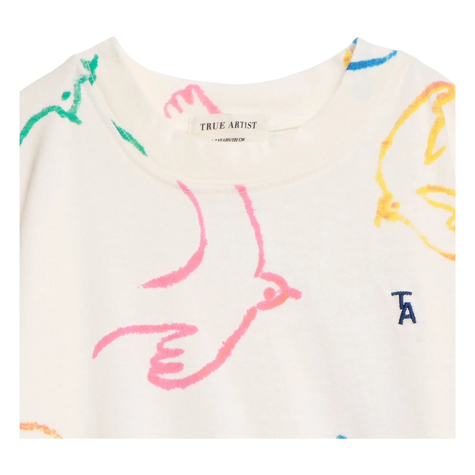 True Artist - T-Shirt Birds Bio-Baumwolle | Ecru