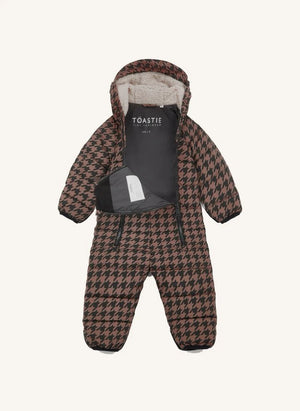 Töastie - Wasserdichte Houndstooth Cloud Jacke Aus Recycletem Material | Braun