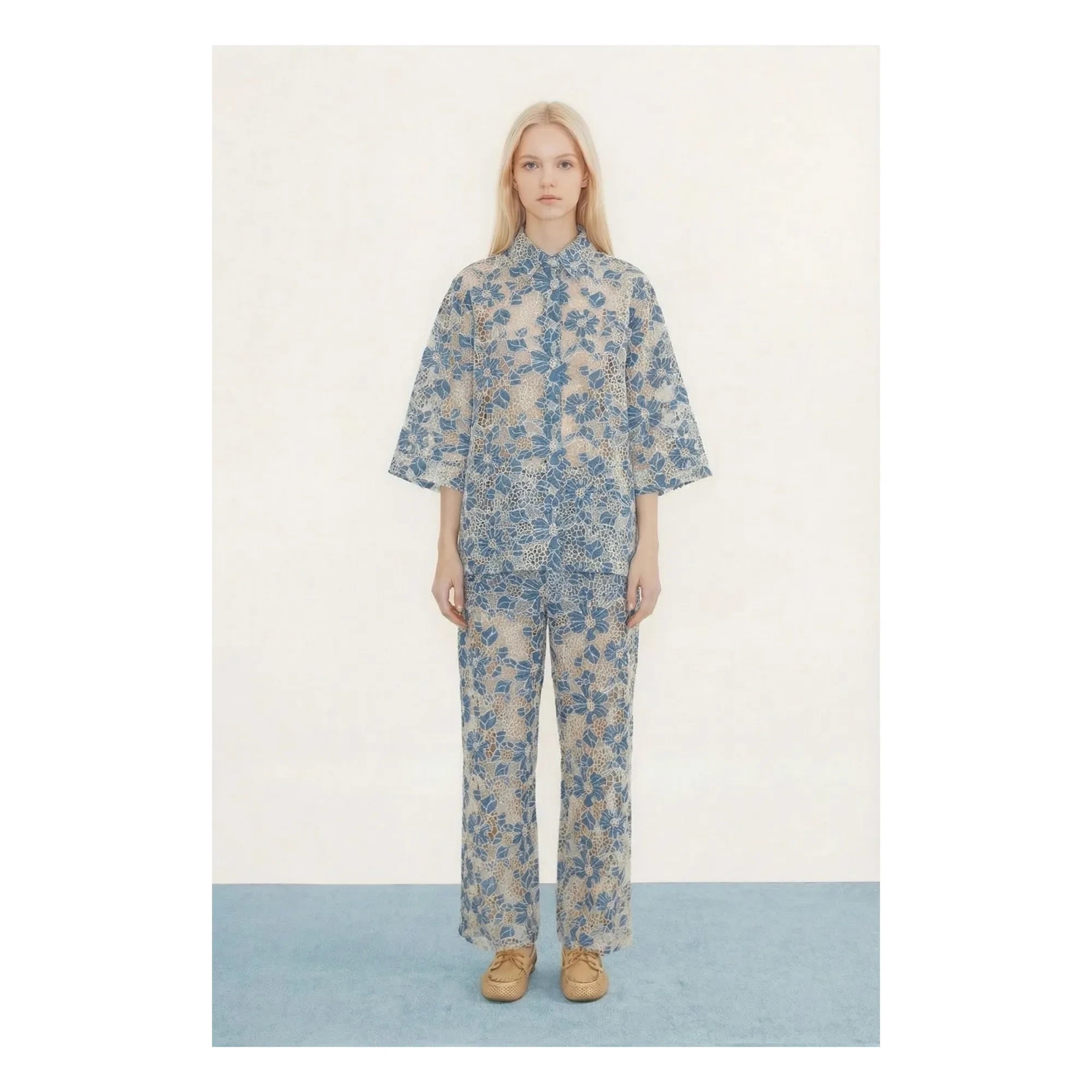 The Tiny Big Sister - Baumwollhemd | Blau