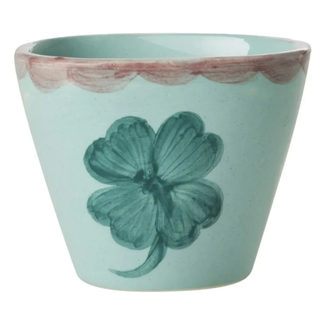 Rice - Keramik Espressotasse Trefoil | Blau