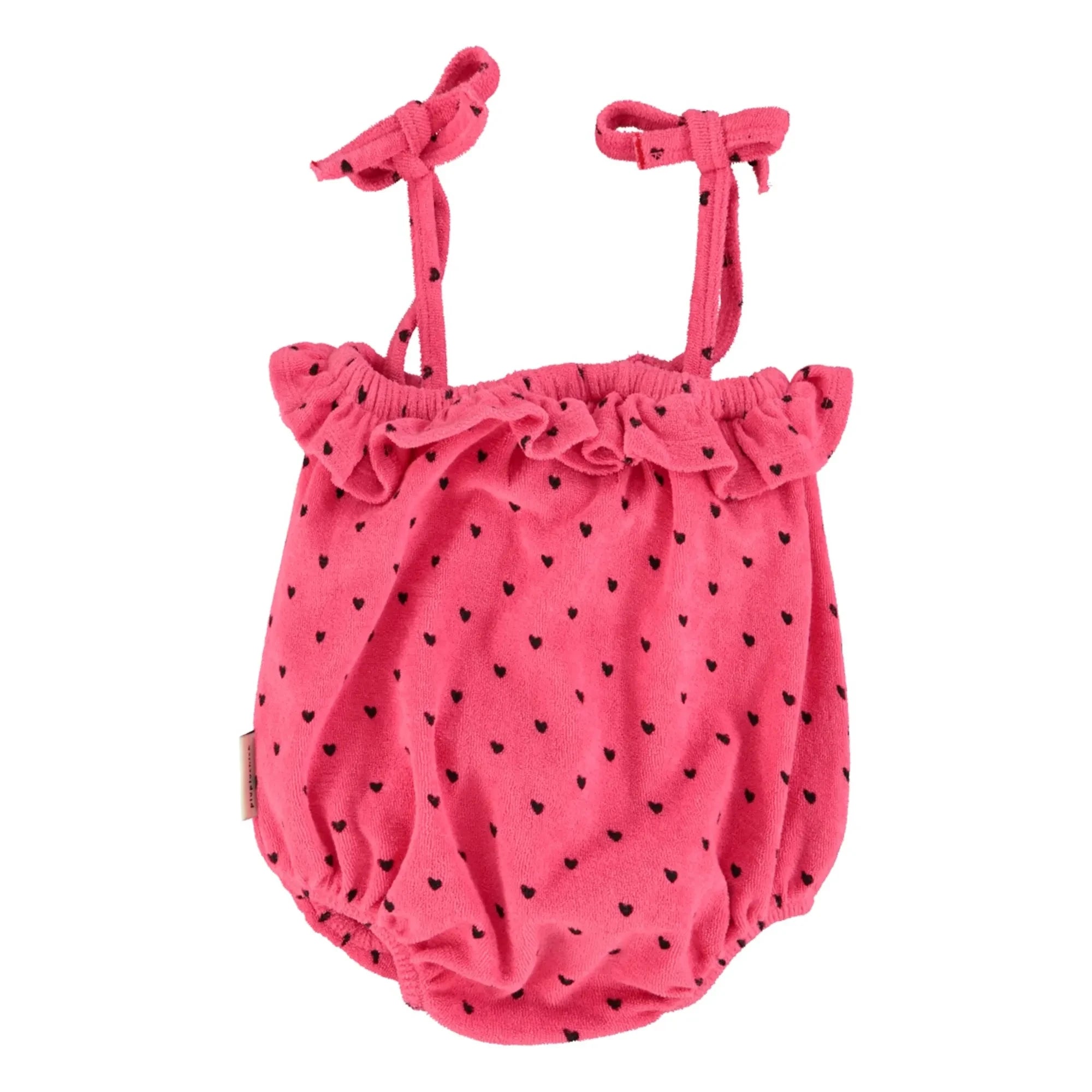 Piupiuchick - Bio-Baumwoll-Strampler mit Herz | Fuchsia