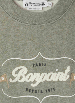 Bonpoint - Tonino organik pamuklu fleece sweatshirt | Heather gri