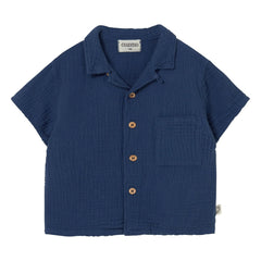Cozmo - Abel Musselin-Hemd | Marineblau