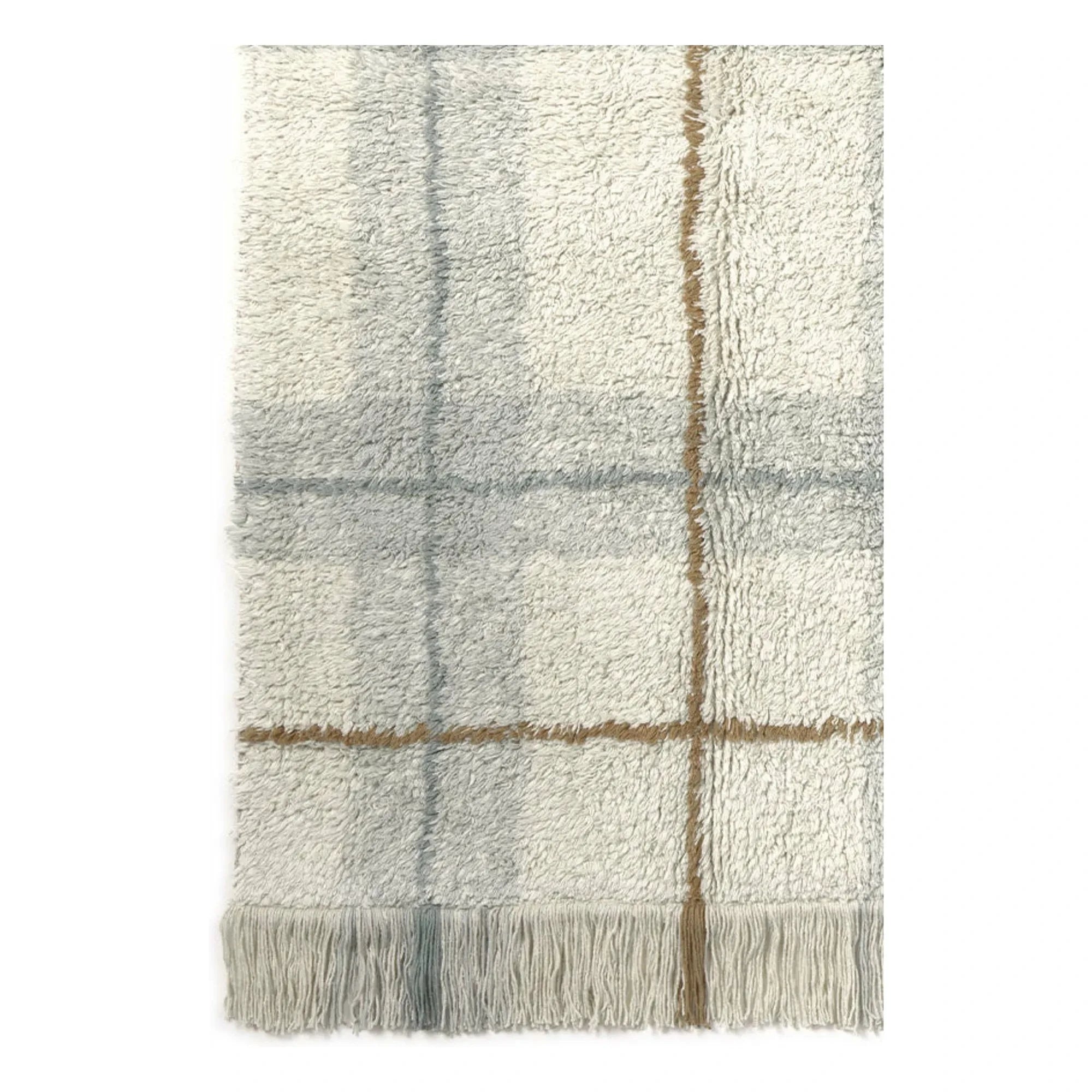 Lorena Canals - Tartan Teppich | Eisblau