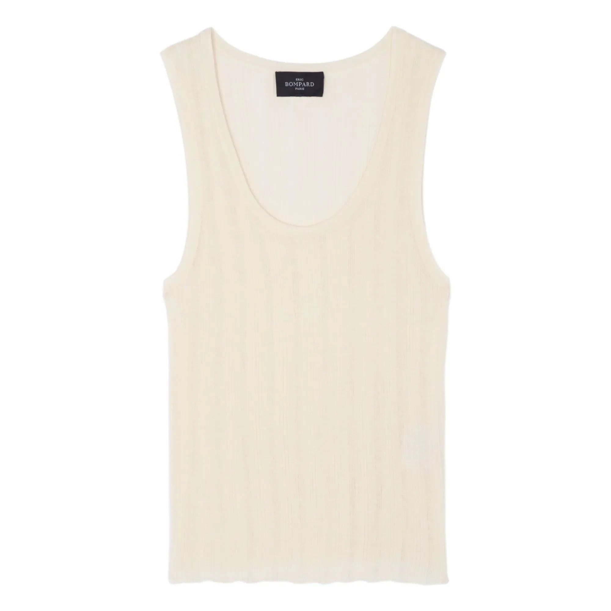 Bompard – Geripptes Unterhemd | Creme