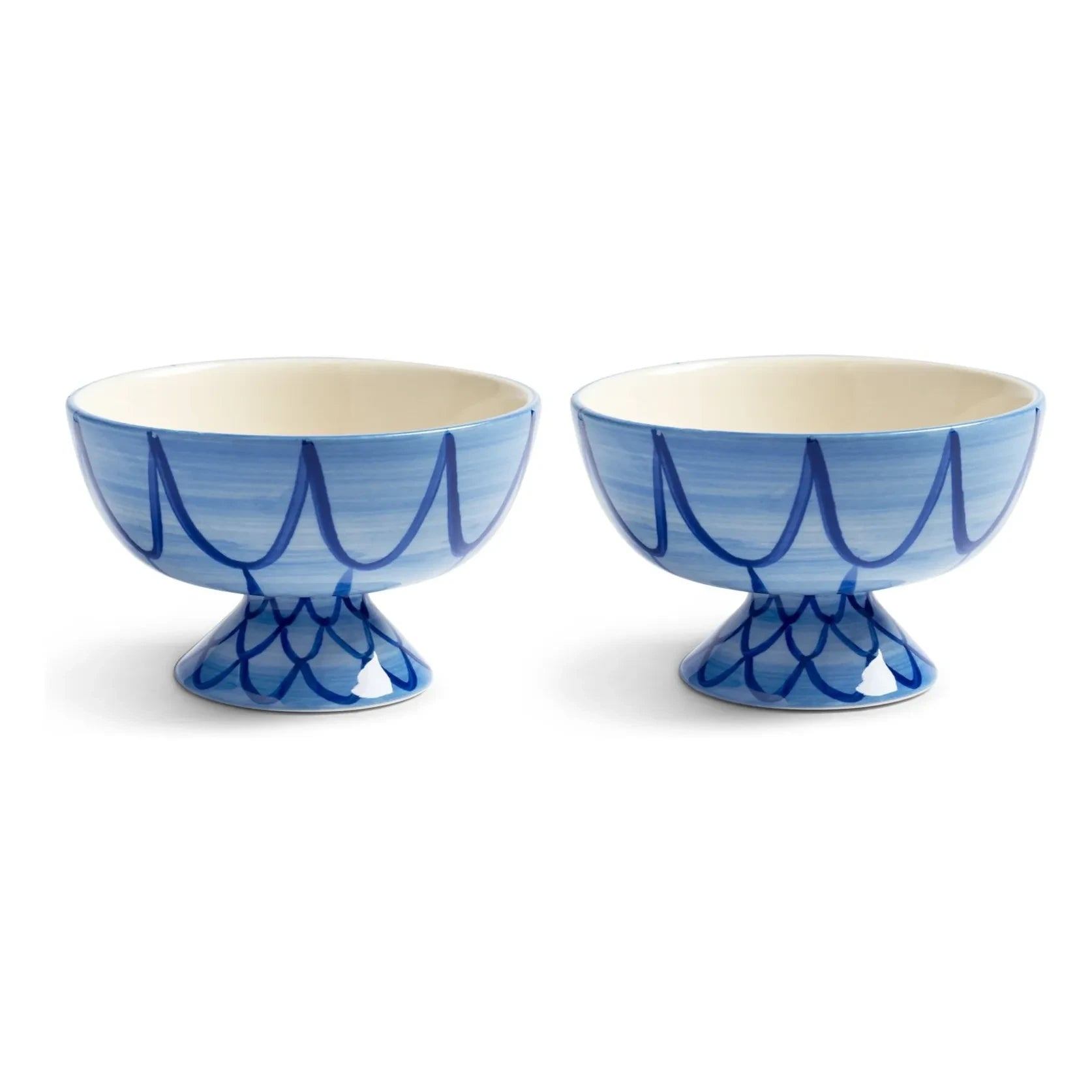 &Klevering - Sirenen-Schalen - 2er Set | Blau