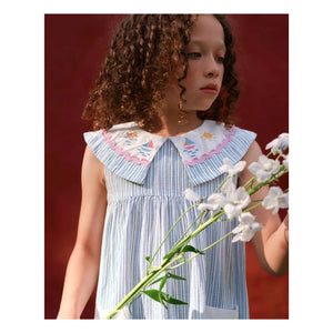 Goldie + Ace – Gestreiftes Matrosenkleid | Blau