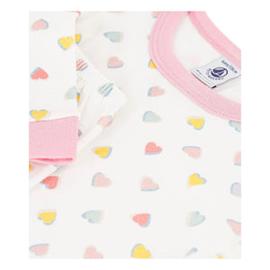 Petit Bateau - Dar Kesim Pijama Kalpli Organik Pamuk | Beyaz
