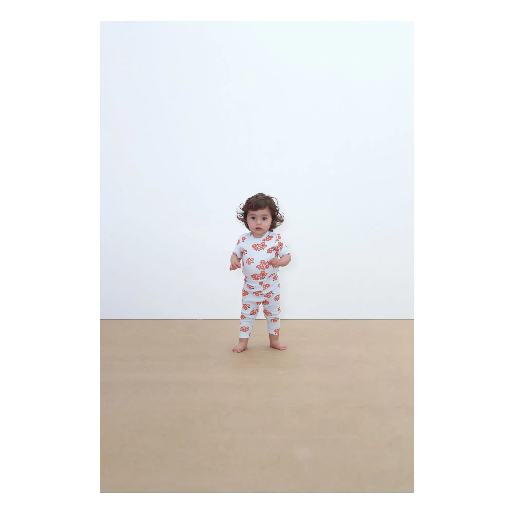 Tinycottons - Body aus Bio-Baumwolle mit Blumenmuster | Hellblau