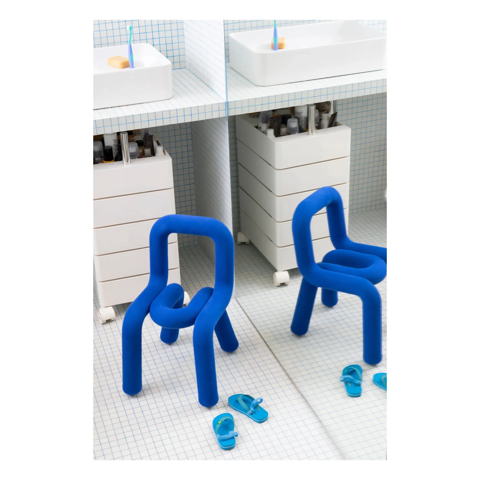 Moustache - Mini Bold Stuhl | Blau
