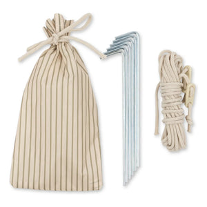 Konges Sløjd - Kleines Pop-Up Strandzelt Tea Stripe | Beige