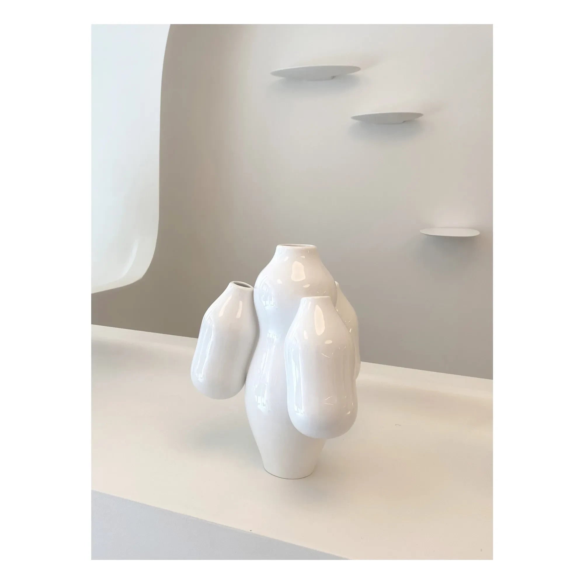 Moustache - Allpa Minivase - Jean-Baptiste Fastrez | Weiß
